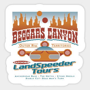 Beggar's Canyon LandSpeeder Tours Sticker